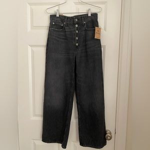 Polo by Ralph Lauren, Black Wide Leg Cropped Jeans, Size 28